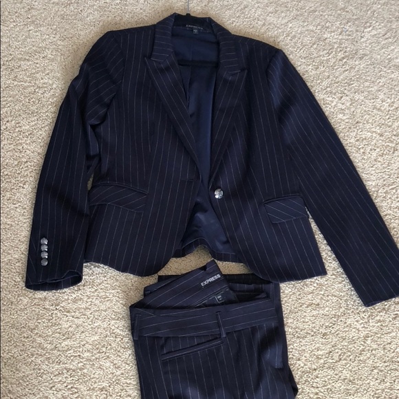 Express Jackets & Blazers - Express blue pin strip suit blazer & pants